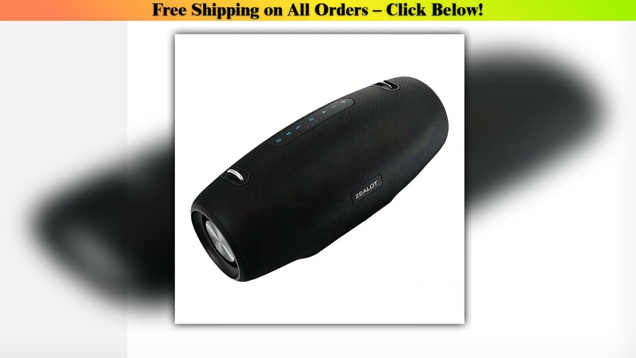 Zealot S67 Wireless Speaker WithShoulder Strap,Outdoor,Waterproof,Portable Speaker with Loud Stero