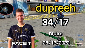 dupreeh (34-17) - FACEIT NUKE POV - 34KILLS - 23/12/2022