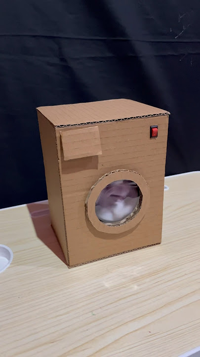 Washing machine from cardboard #creation #washingmachine #washing #washingmachine #craft #diy #craft