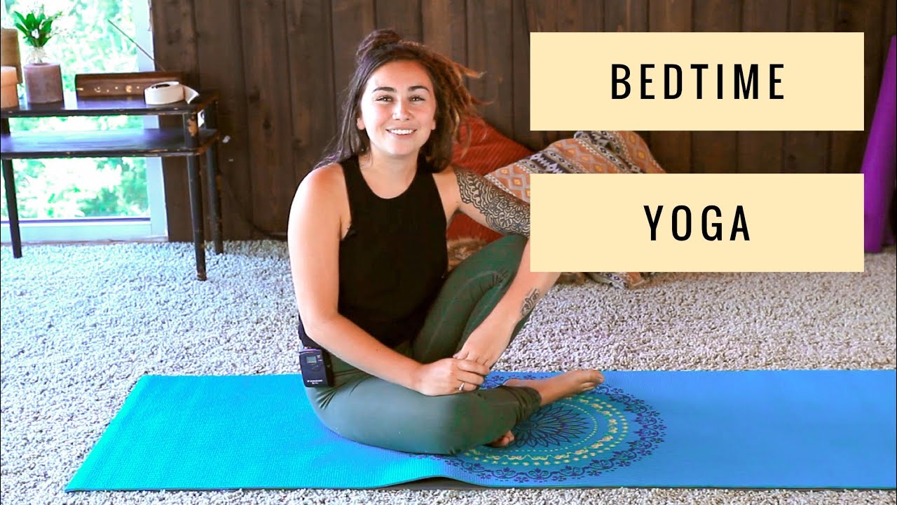 10 min Bedtime Yoga - Beginner Stretches to Help Get To Sleep - YouTube