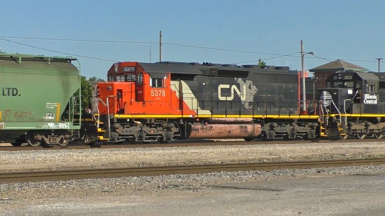 6/6/20 - Former Missouri Pacific SD40-2 trails on CN A408 - YouTube
