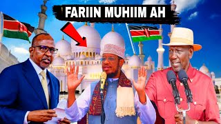Daawo Wasiir Aaden Ducaale Sh Umaloow Madaxweyne Ruto Lacag Masaajidka Lagudhiso Ayaan Kasoo qaaday