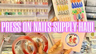 PRESS ON NAILS BUSINESS SUPPLY HAUL| WHERE TO GET NAIL SUPPLIES | ENTREPRENEUR LIFE