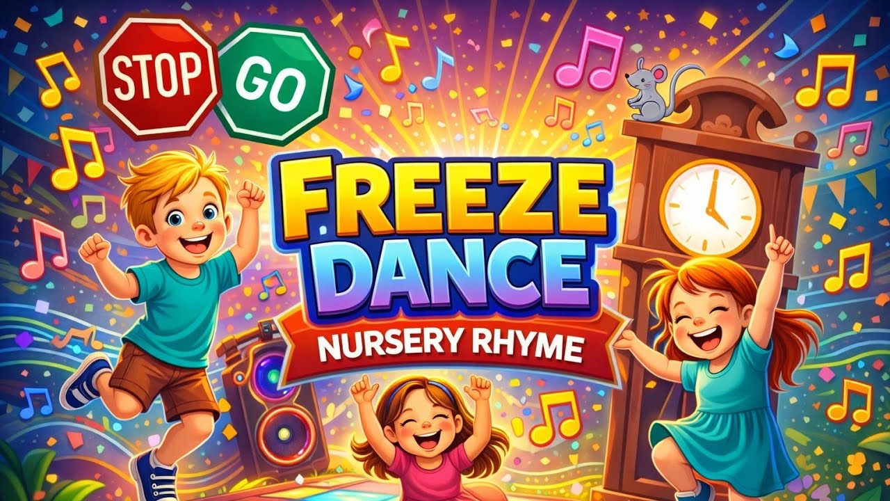 Preschool Musical Statues Game with Music That Stops! 🎶 Hickory dickory ...