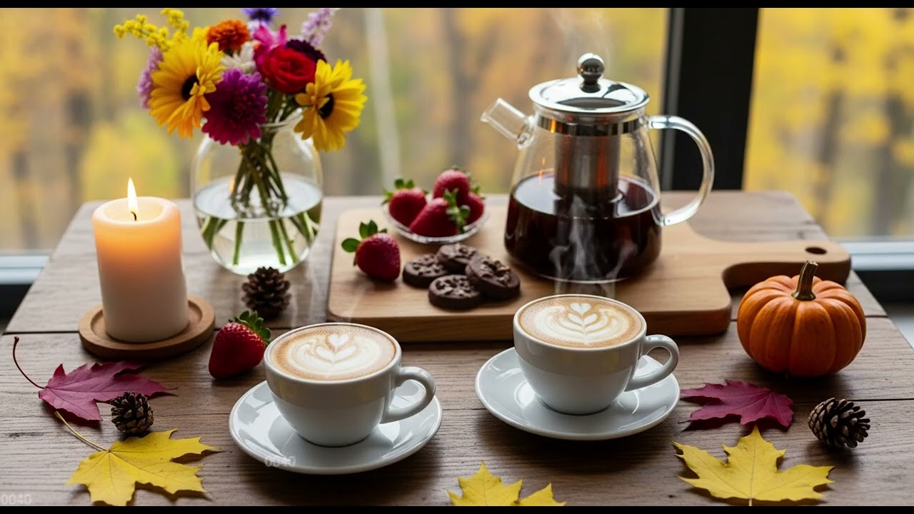 [Positive November Jazz] ☕️🍂 Smooth Bossa Nova Piano & Elegant Cafe Music for Study, Work & Relax