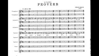 Steve Reich: Proverb  With Score 