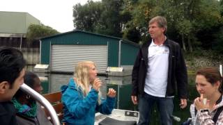 Nature Boat Ride in Rhine River Landau Germany Sep 2015