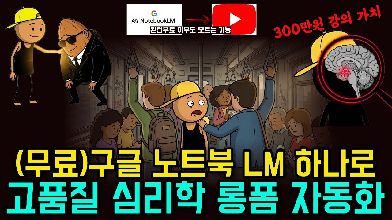 🟣(무료 AI)구글 노트북LM 하나로 고품질 심리학 롱폼 자동화(+비밀 기능 방출)