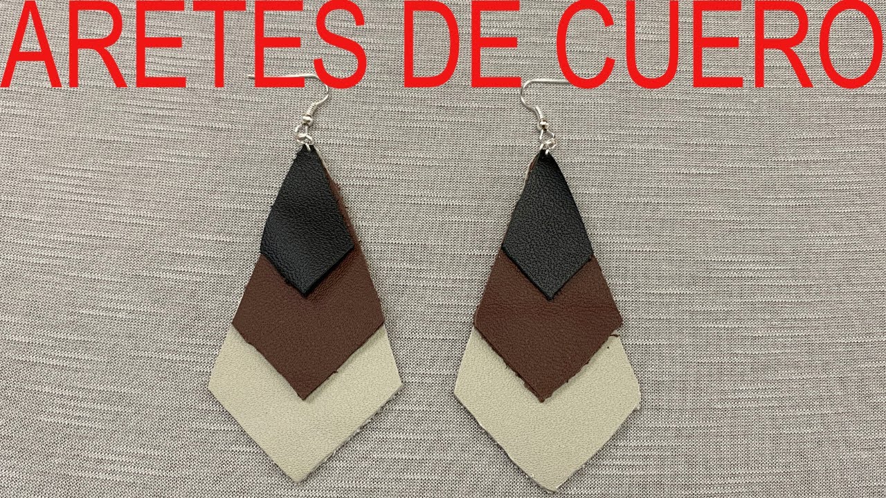 COMO HACER ARETES DE CUERO 💎💍