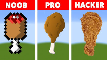 NOOB VS PRO VS HACKER Pixel Art Chicken