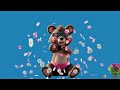 The bear with glasses and the flowers 4k green screen VFX