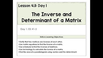 4.11-A Inverse determinanten van een matrixvideo