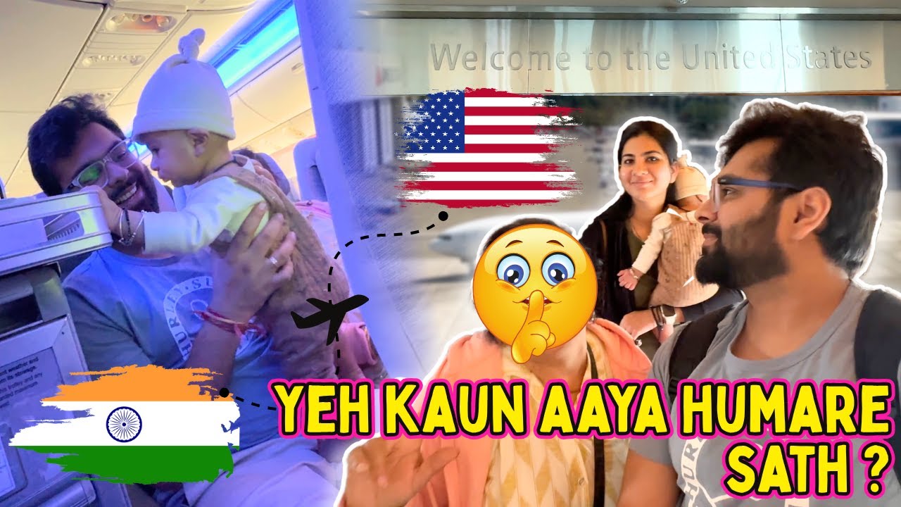 India to USA travel vlog with our 4 month old baby || Her first international travel