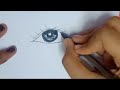 Realistic eye in black penrealistic eye drawing vcreations