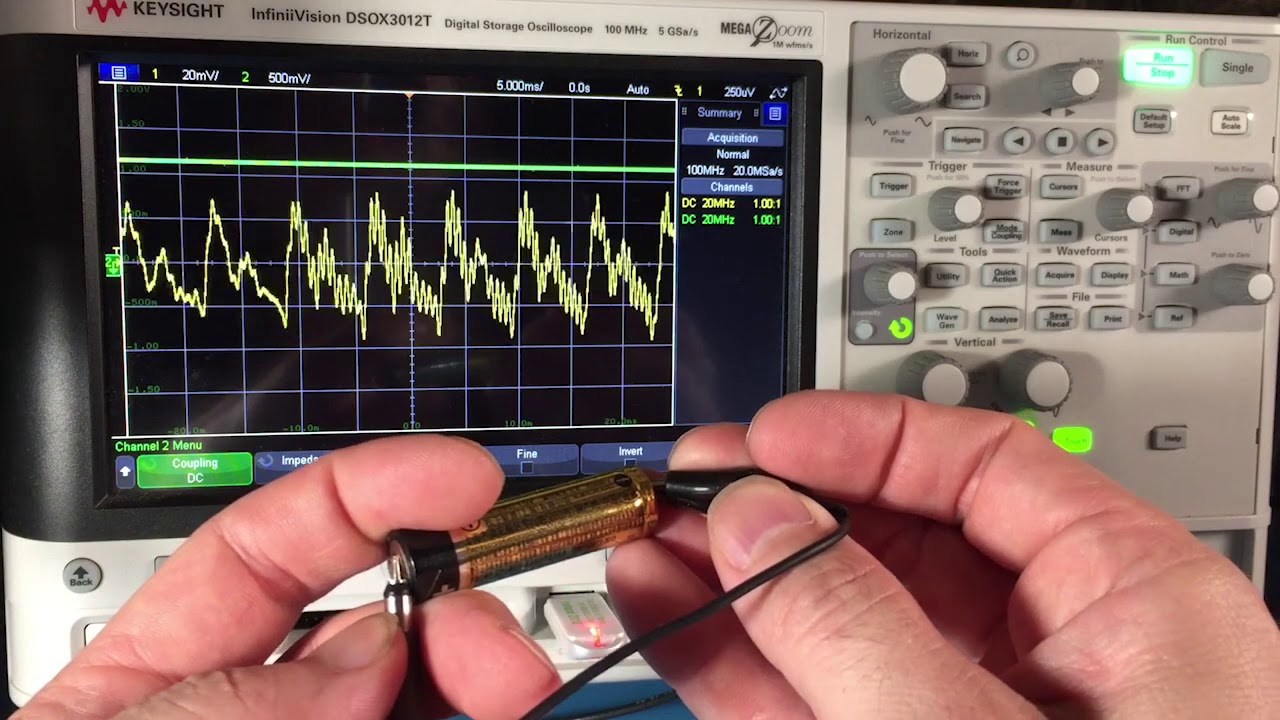 Demonstrate an AC signal superimposed on DC - YouTube