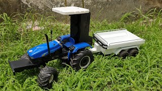 Handmade! New Holland 4010 With Mini Trolley! Remote Control Tractor!!