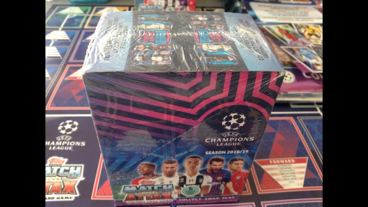 TOPPS MATCH ATTAX CHAMPIONS LEAGUE 18/19 **FULL BOX/1 LIMITED CARD & 5 (100  CLUB)** - YouTube