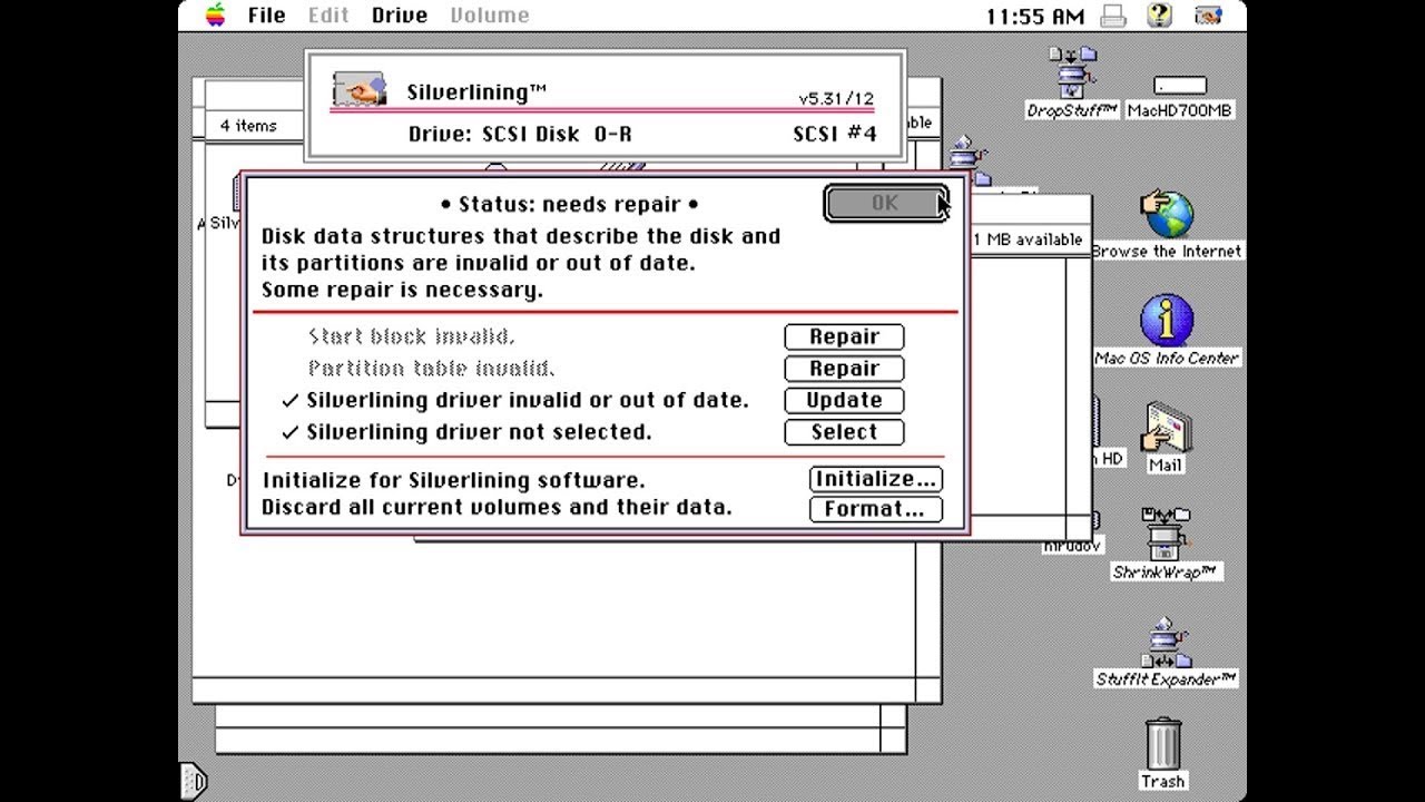 Apple Macintosh - Silverlining 5.3.1 (1991) La Cie - YouTube