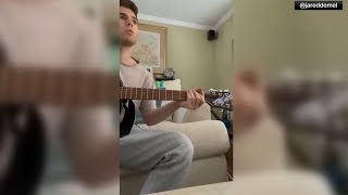 Man captures video of New Jersey earthquake while playing guitar inside home