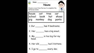 Noun from the box#Nouns#study nouns#easy english learning@Story Time with Me#Shorts#Viral#Trending