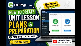 EduPage Unit Lesson Plan Tutorial | Create Plans & Preparation Easily