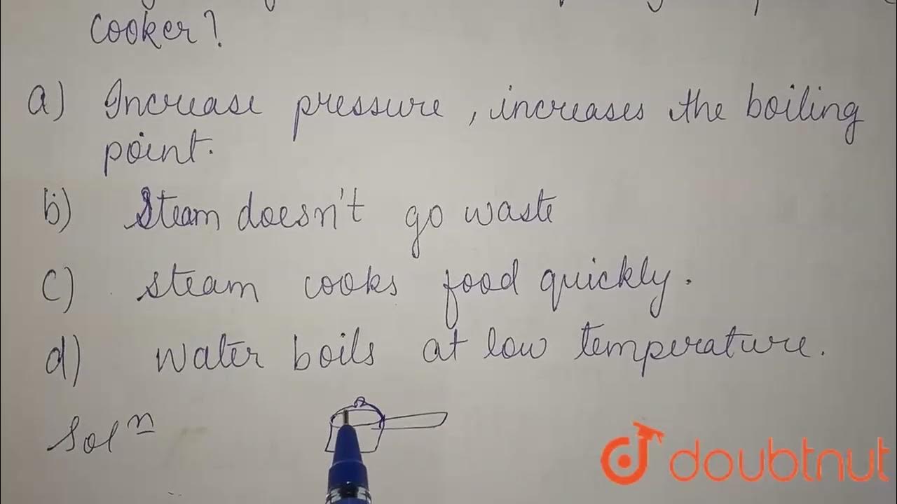 Why the food is cooked quickly in pressure cooker ? CLASS 9 FORCES