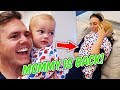 BABY REACTS! Emotional Homecoming for Mommy and Baby! | Ellie and Jared