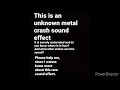 Rare metal crash sound effect