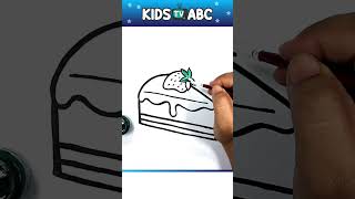 Pastry Drawing Painting and Coloring for kids and toddlers Draw pastry