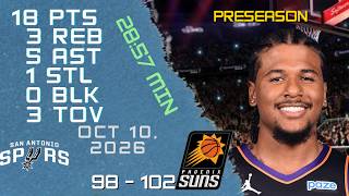 Jalen Green Player Full High Lowlights vs SPURS 10 10 2026 NBA PRESEASON Game