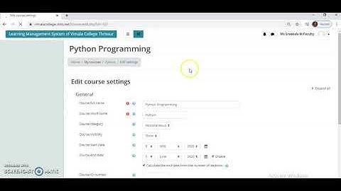 How to edit course settings in our Moodle site?