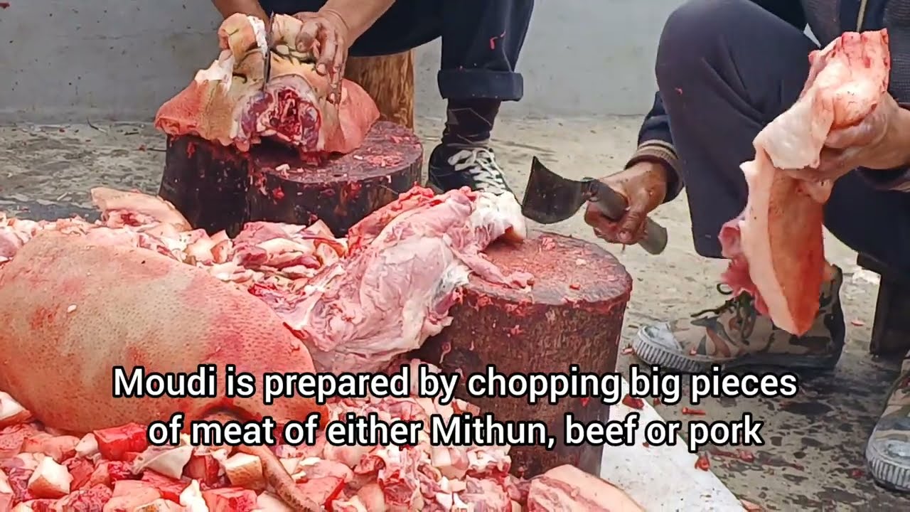 Know more about Moudi|Meat CuttingCookingWraping|Angami Special