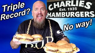 Charlies Triple Cheeseburger Record Attempt - Can I break all 3 of their records