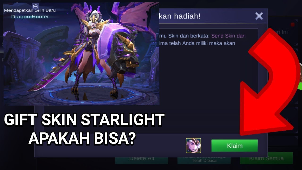 CARA GIFT SKIN STARLIGHT FRAGMENT LANGKAH MOBILE LEGEND YouTube