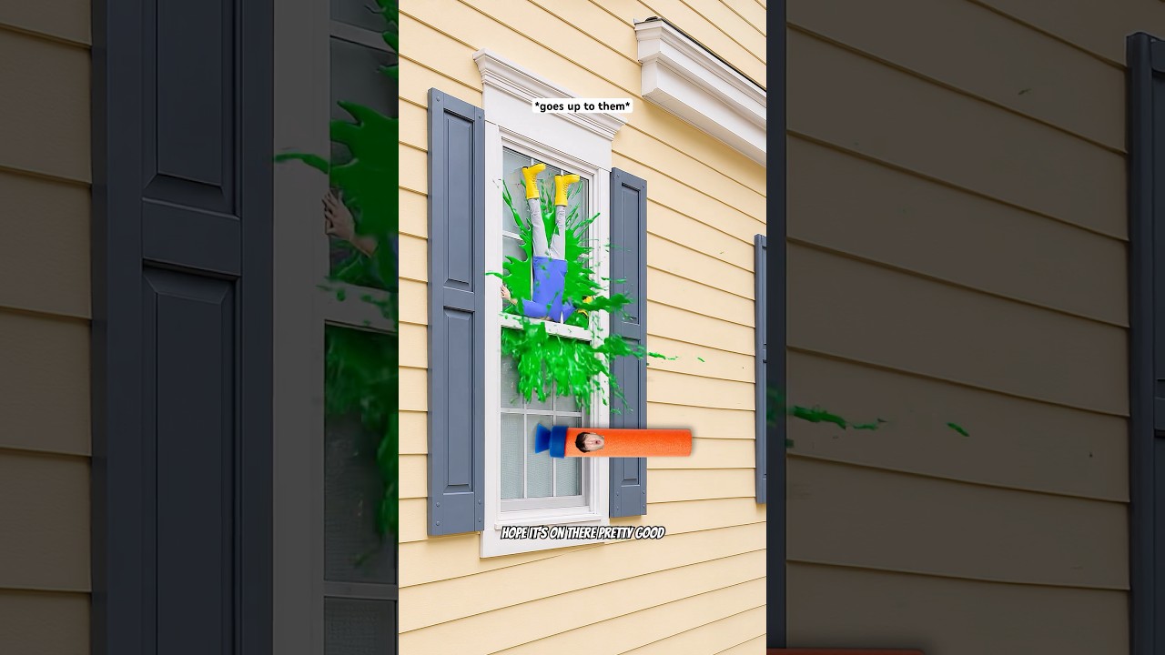 When The Nerf Dart Sticks To A Window 🤣 #shorts #relatable