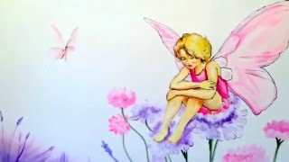 Garden fairy nursery room by Drews wonder walls