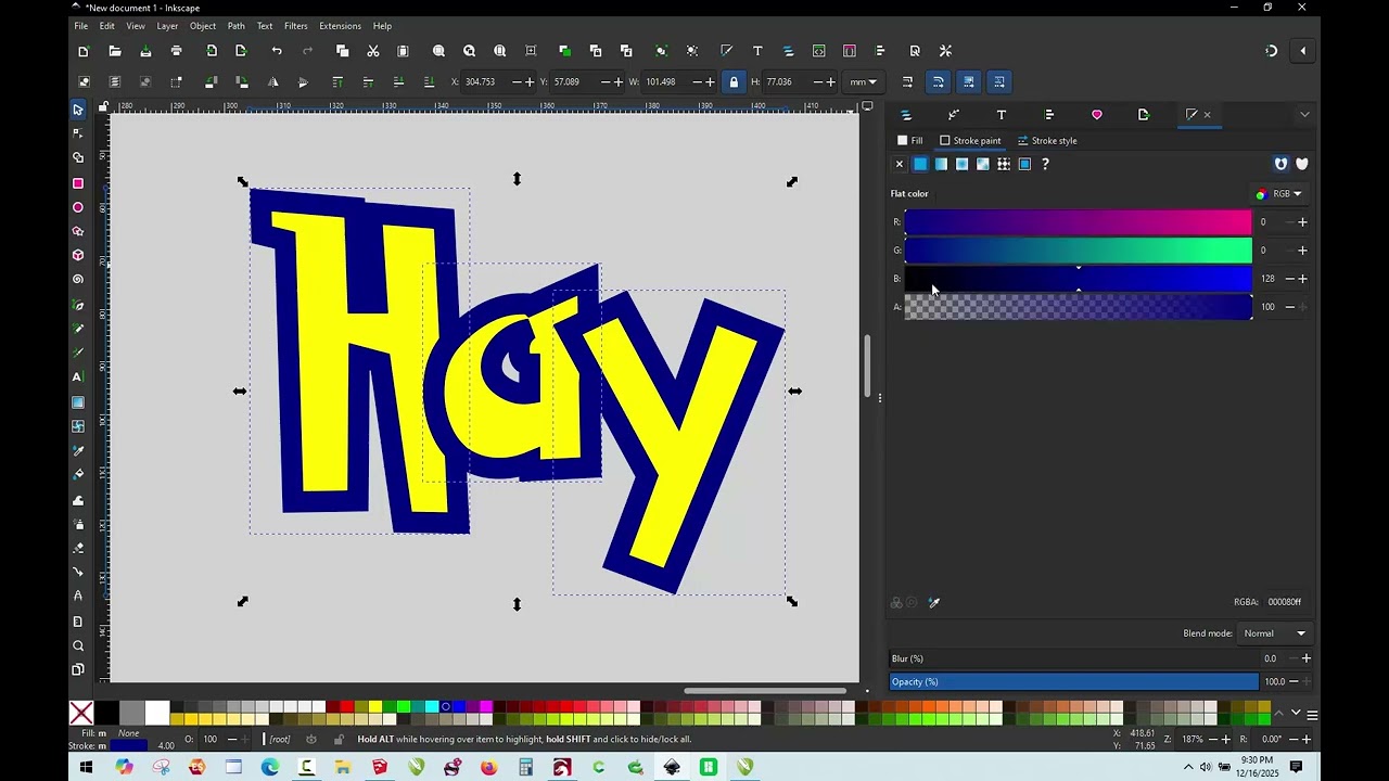 Изучение InkScape и InkStitch — оцифровка имен покемонов.
