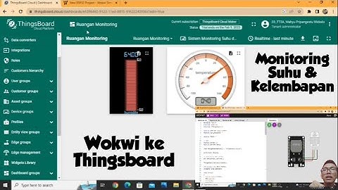 Sistem Monitoring Suhu dan Kelembapan Menggunakan DHT22 dan ESP32 dari Wokwi ke Thingsboard