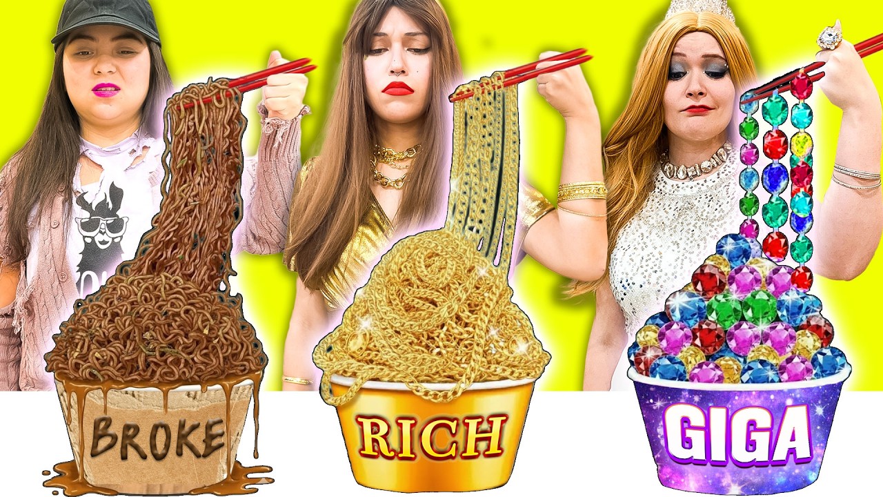 Челлендж: богатый против бедного против супербогатого | Вкусные рецепты от Sweedee