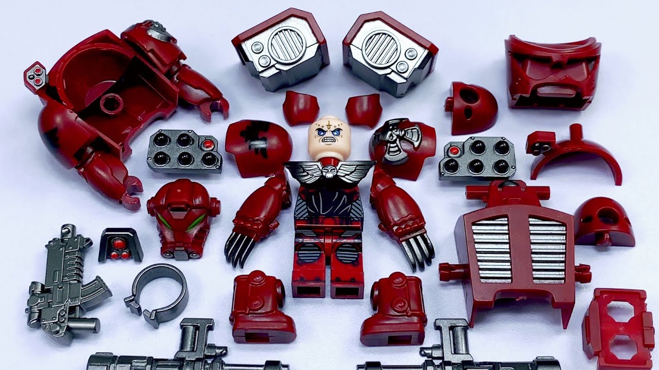 Кастомные фигурки LEGO Warhammer 40k | Отряд Терминаторов Кровавых Ангелов | Неофициальные минифи...