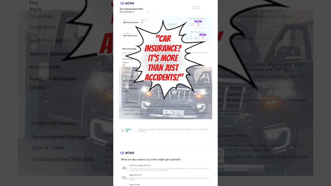 "Car Insurance Secrets: What’s Not Covered 😱 | Must-Know Before You Claim!