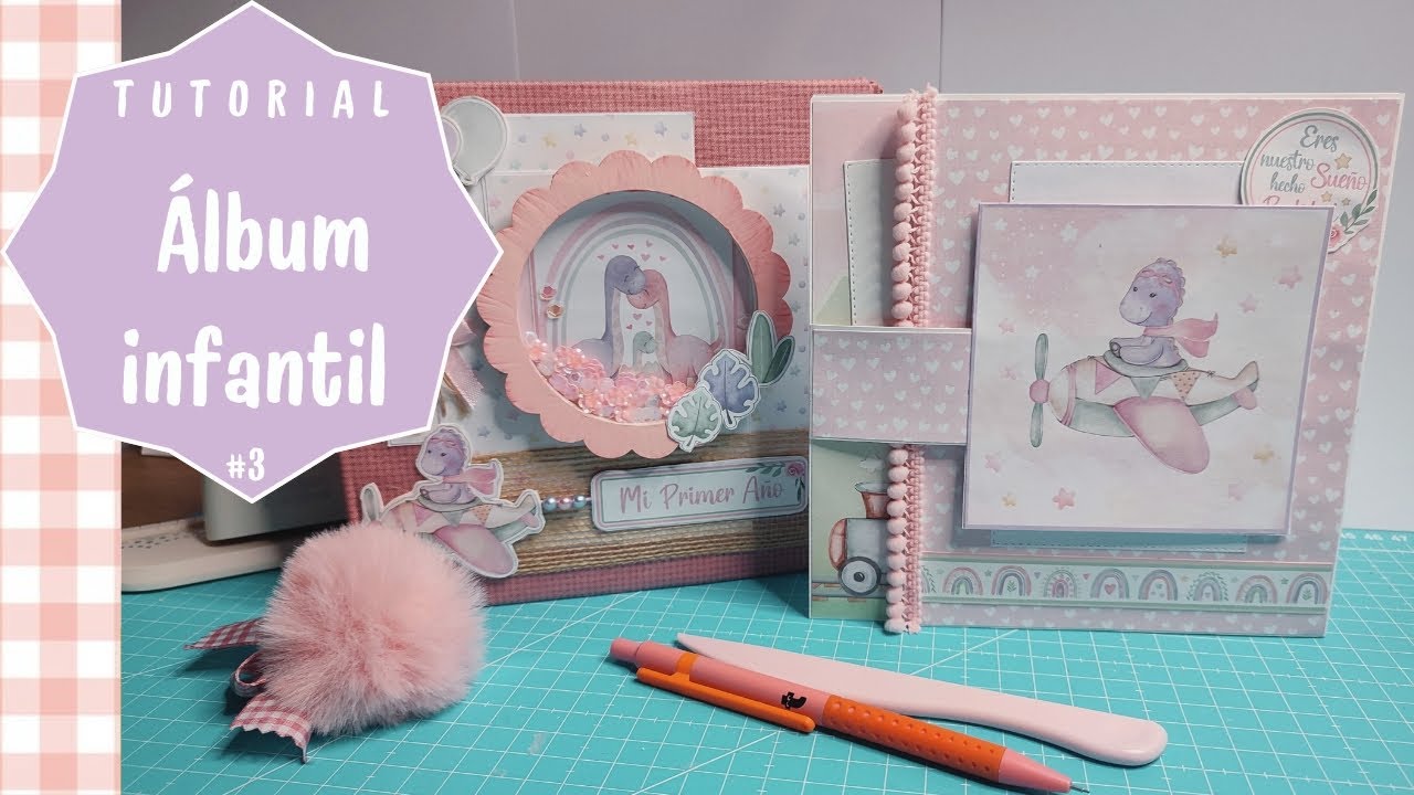 Diseñamos la primera página del álbum infantil ✂️ 📖 | Scrapbooking DIY