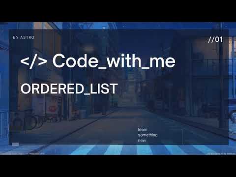 HTML tutorial - Ordered List using numbers , roman numerals and alphabets.
