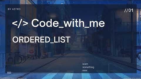 HTML tutorial - Ordered List using numbers , roman numerals and alphabets.