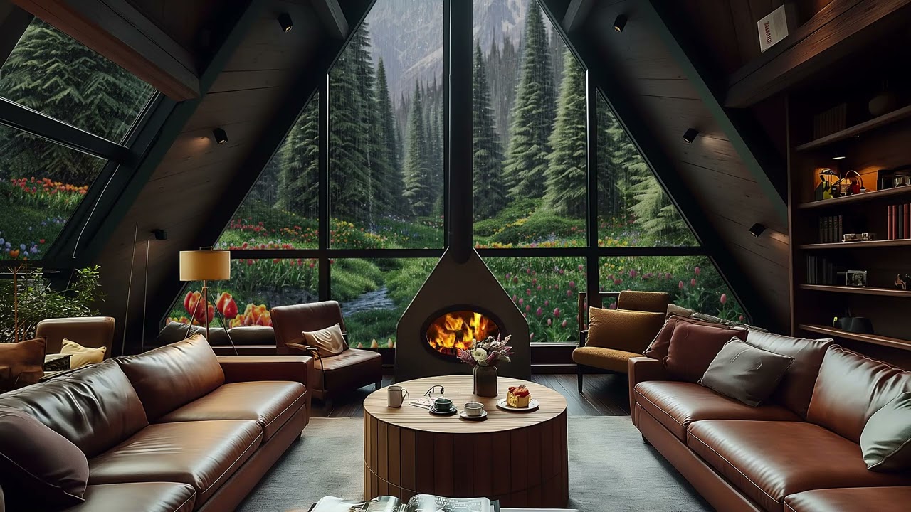 🎵 Soothing Jazz Hideaway - Enjoy a Tropical Cabin Ambiance with Relaxing Jazz for Studying