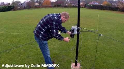 adjustiwave Antenna system - Setting up for operation on 80m band - Close up - Repost in time lapse