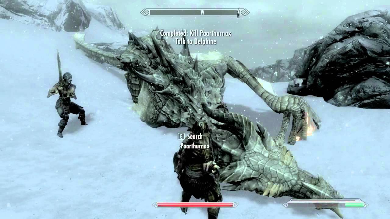 Skyrim, Kill Parrthurnax, optional quest from Delphine YouTube