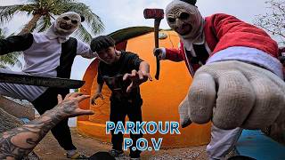 Parkour Pov Vs Double Terrifier Escape In Real Life Ep 21