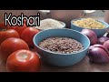 KOSHARI RECIPE || BROWN LENTIL & PASTA DISH || ARABIC EGYPTIAN DISH