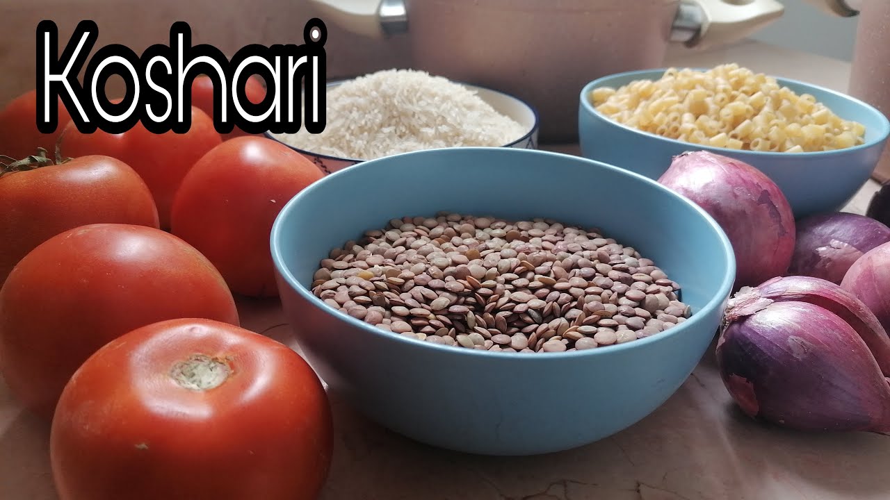 KOSHARI RECIPE || BROWN LENTIL & PASTA DISH || ARABIC EGYPTIAN DISH